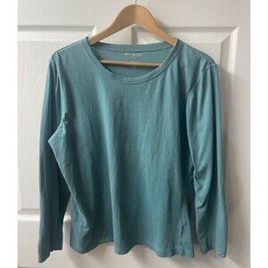 Bit & Bridle For Her T-Shirt Horse Women's Top T Shirt Size XL Green Long Sleeve
